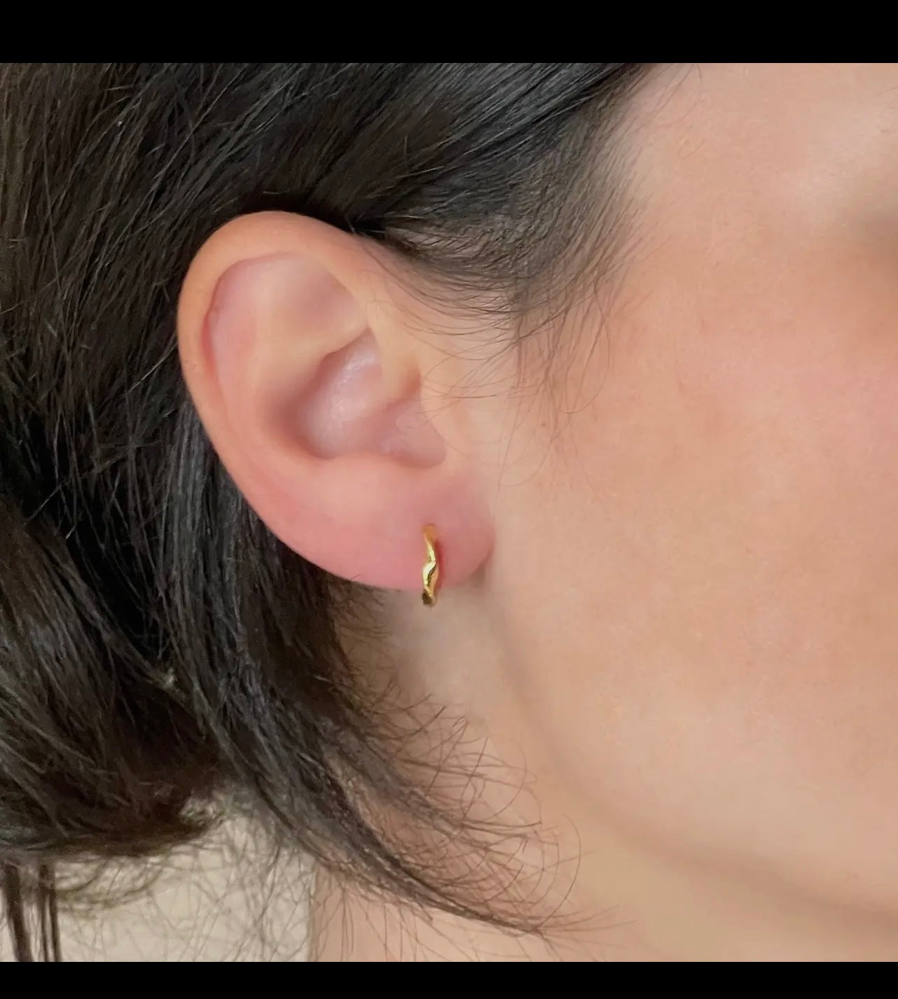 Twisted Huggie Hoops