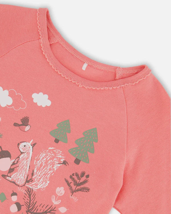 Squirrel Printed Two Piece Pj Set