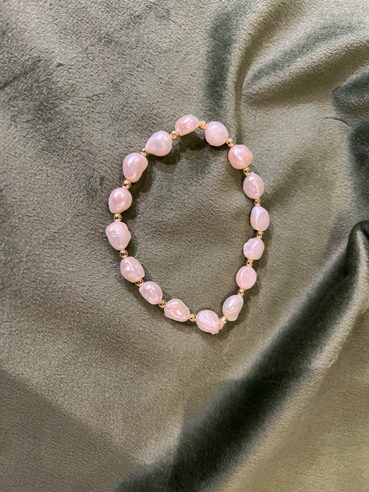 Pearl/gold Bracelet