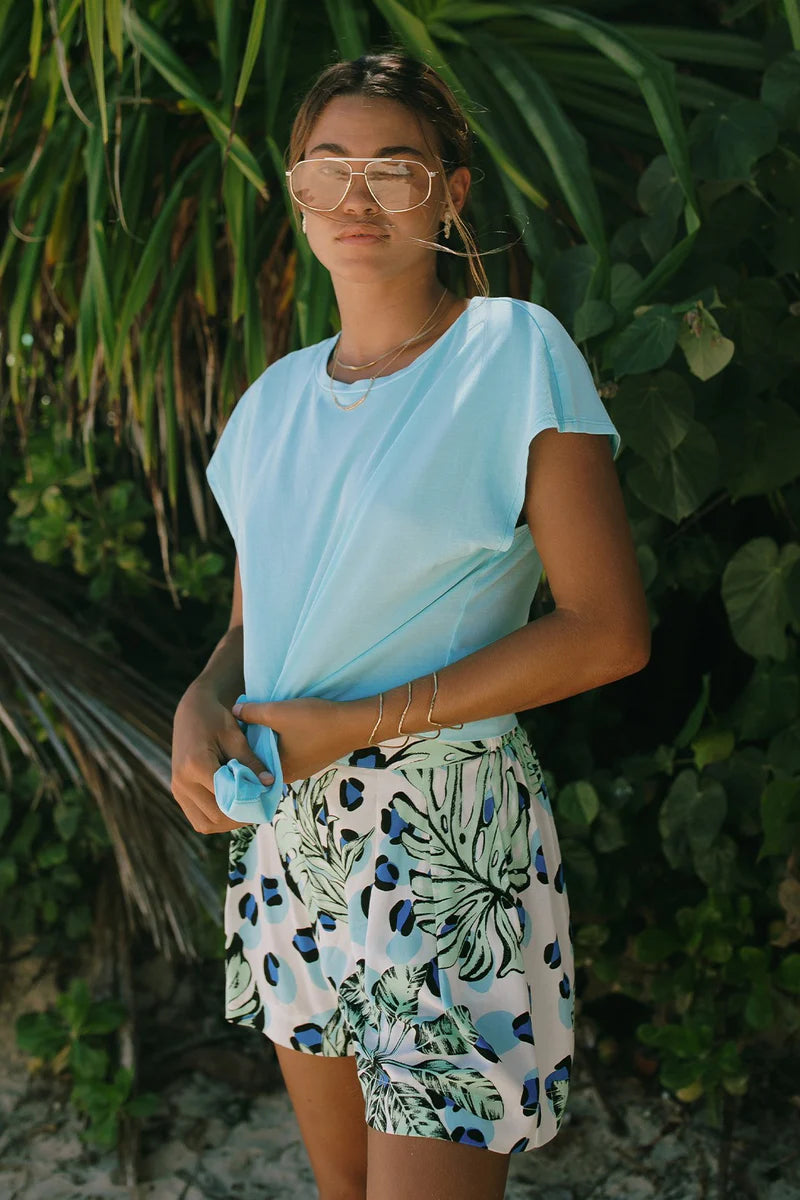 Pull-on Pleated Front Short With Pockets