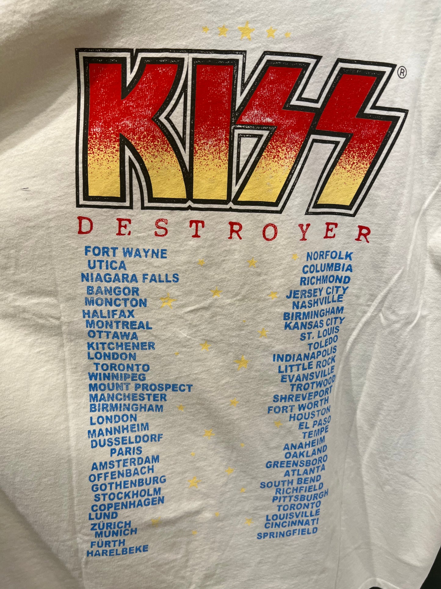 Kiss Destroyer Tour 76 Merch Graphic Tee