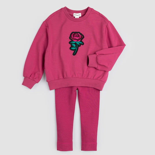 Rose on Magenta 2pc set - Baby