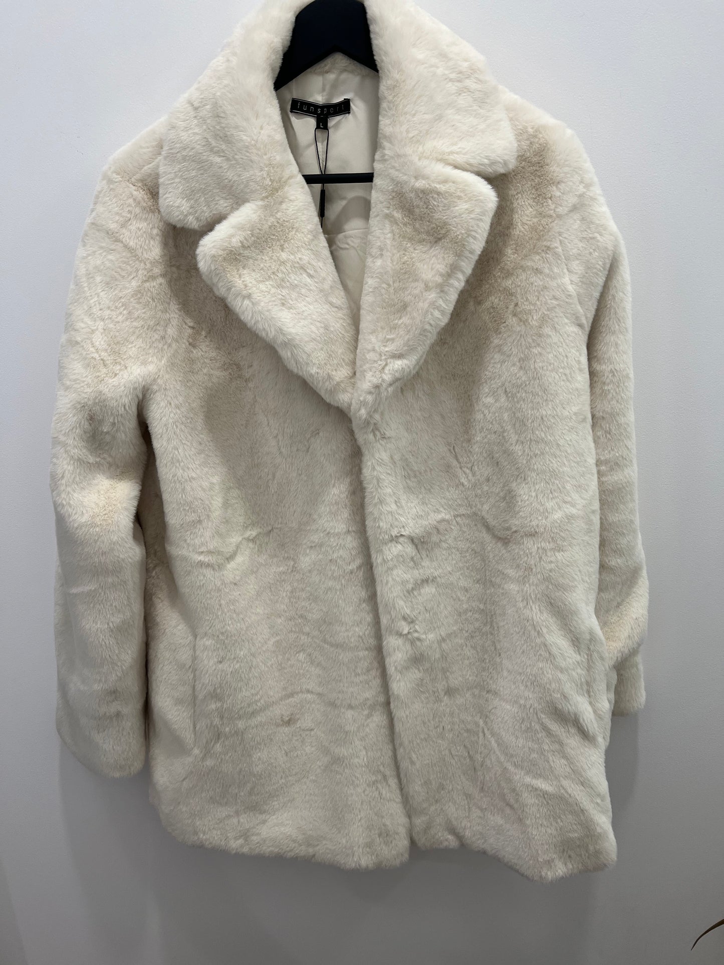 White Faux Fur Coat