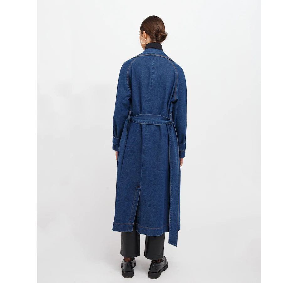 The Caitlin Denim Trench Coat