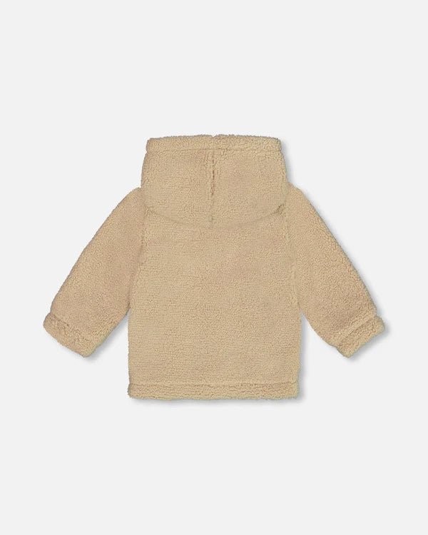 Baby Sherpa Hooded And Lined Zip Jacket