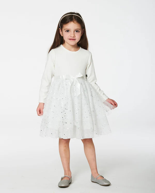 Kids Bi-Material Sparkly Dress