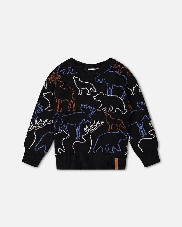 Sweater with Animal Forest