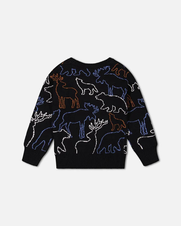 Sweater with Animal Forest