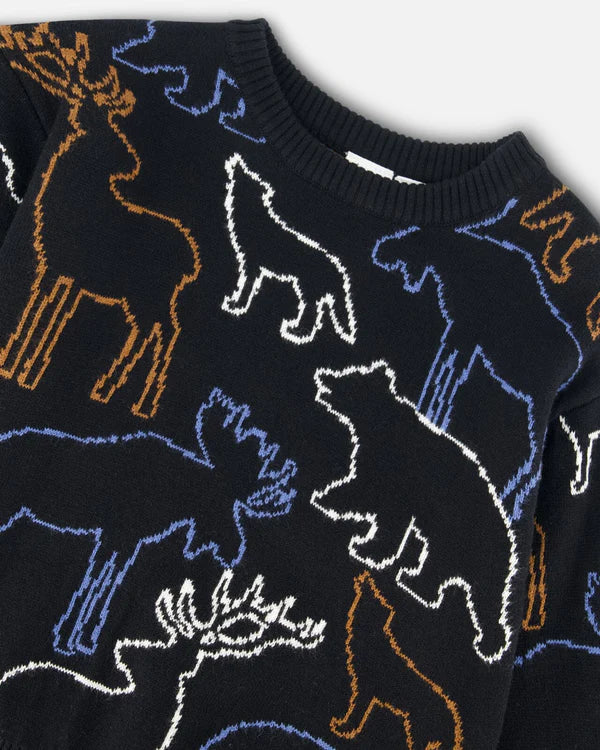 Sweater with Animal Forest