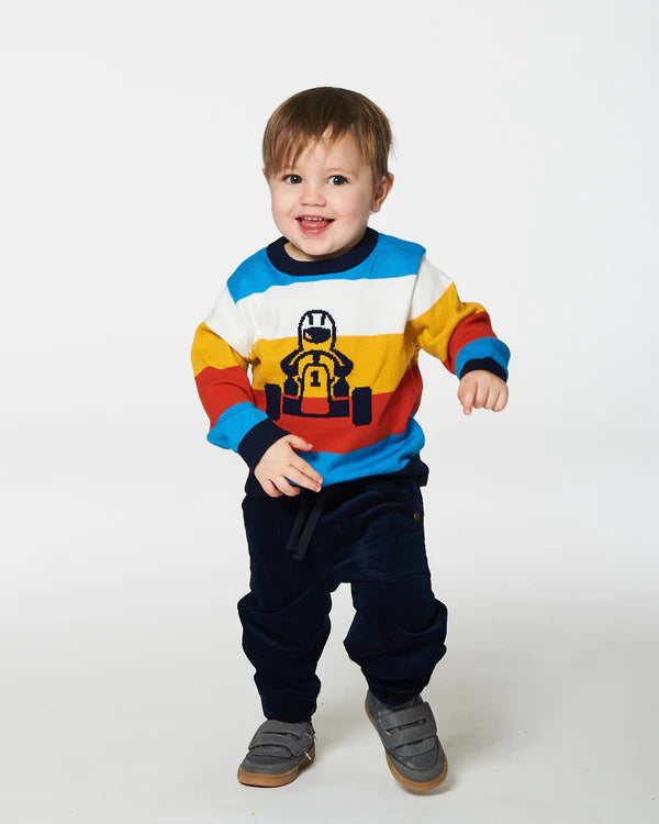 Baby Go-Karting Striped Sweater