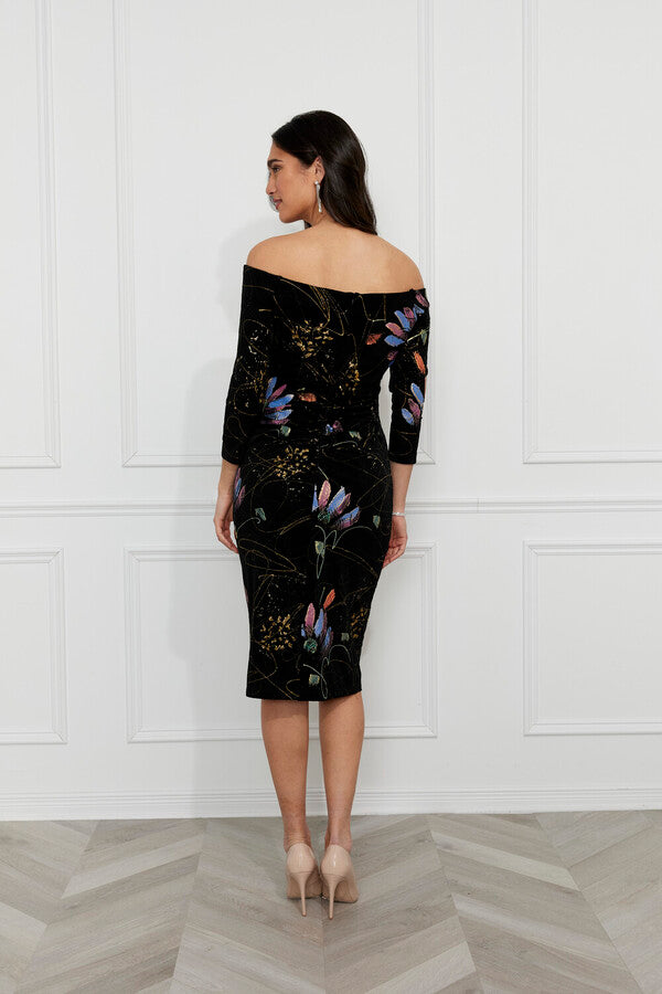 Off The Shoulder Patterned Dress