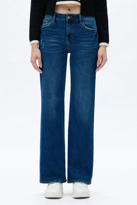 Alsa Mid Rise Wide Leg Jeans