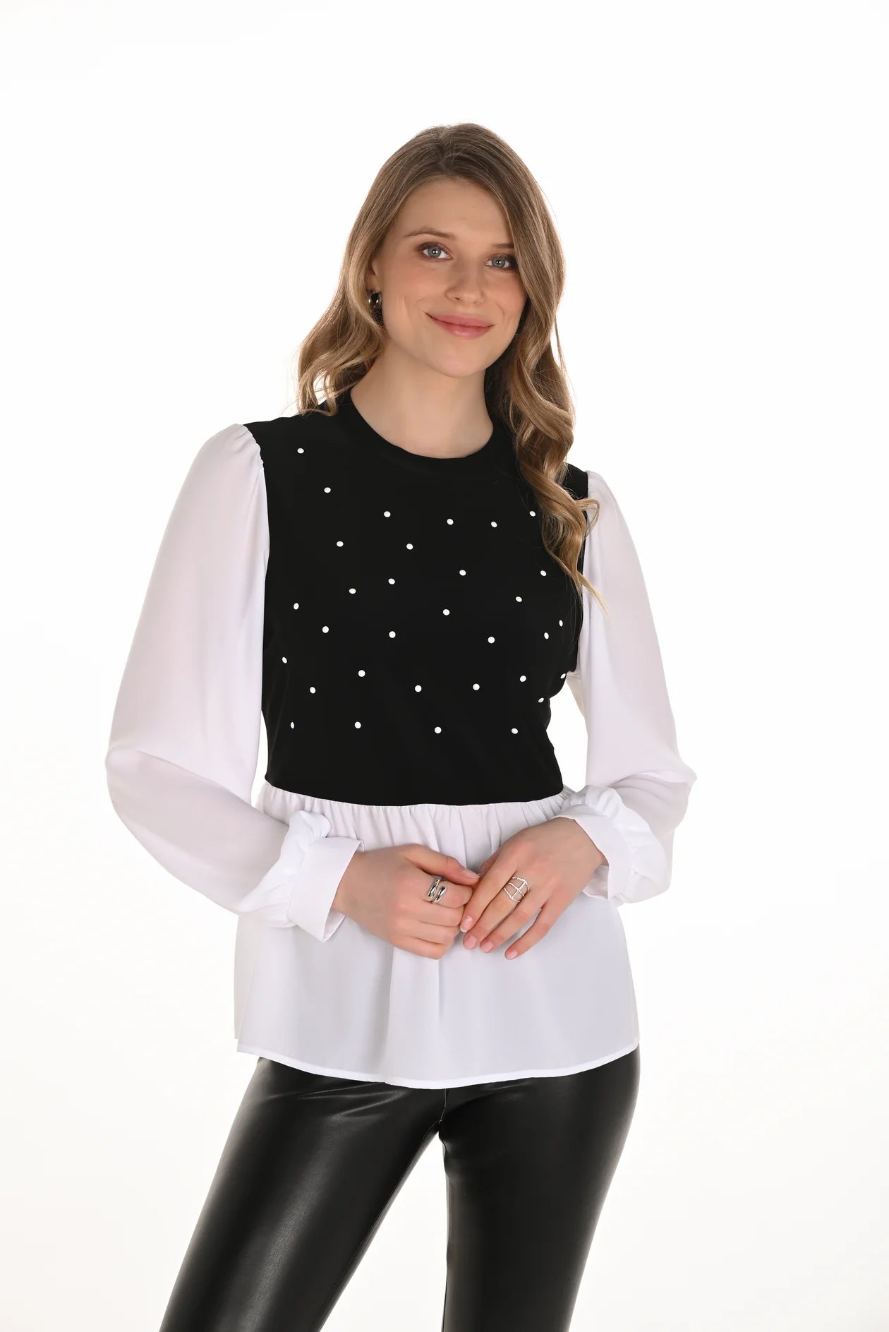 Black & White blouse