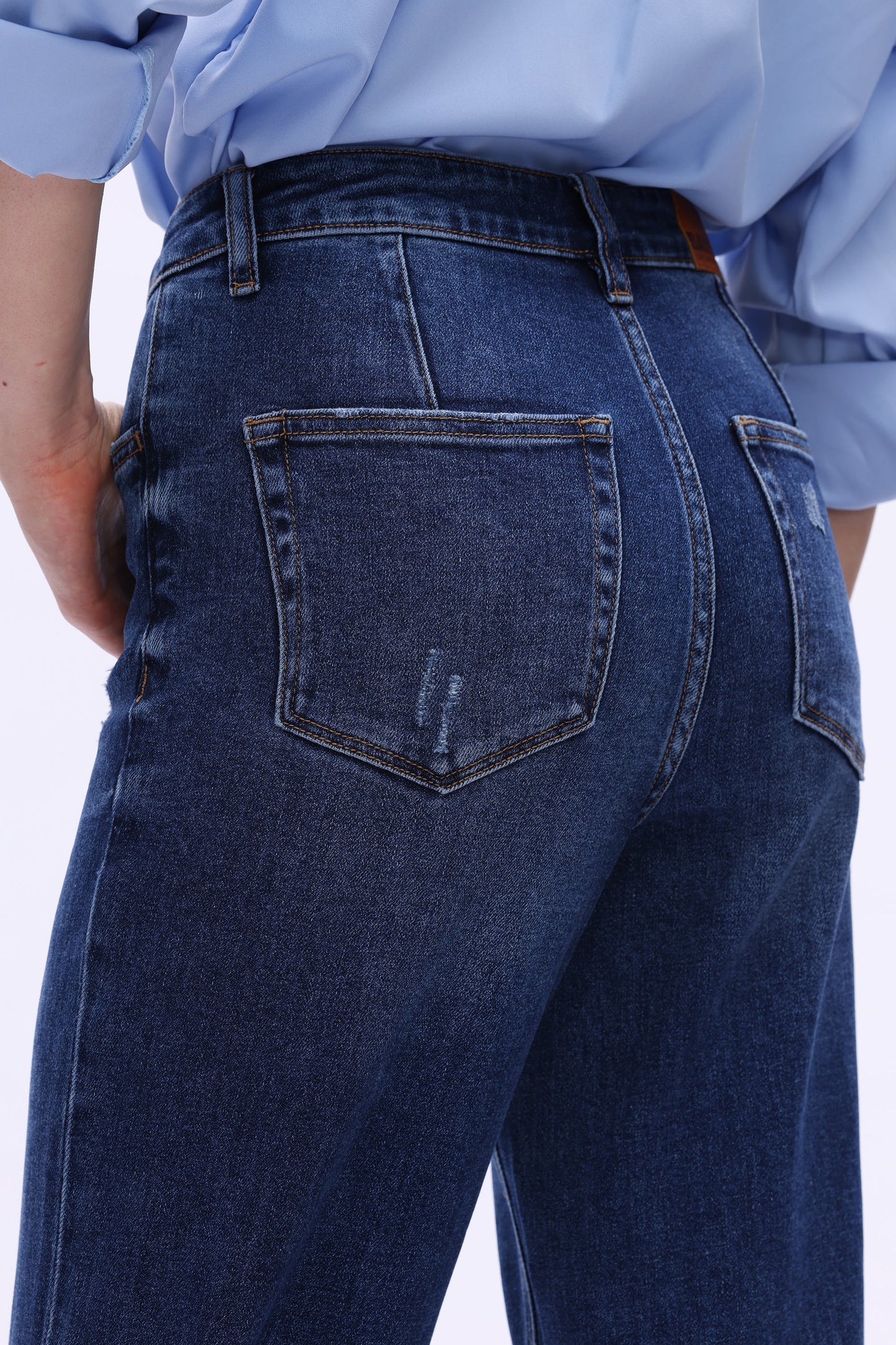 Bella Super High Rise Raw Hem