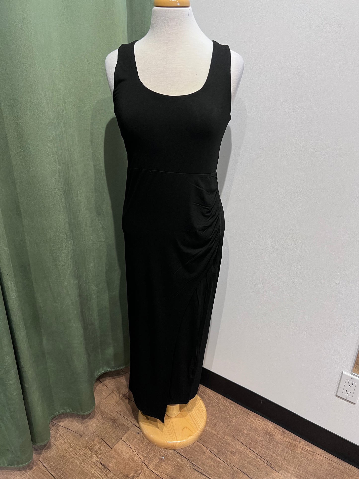 Black knit dress