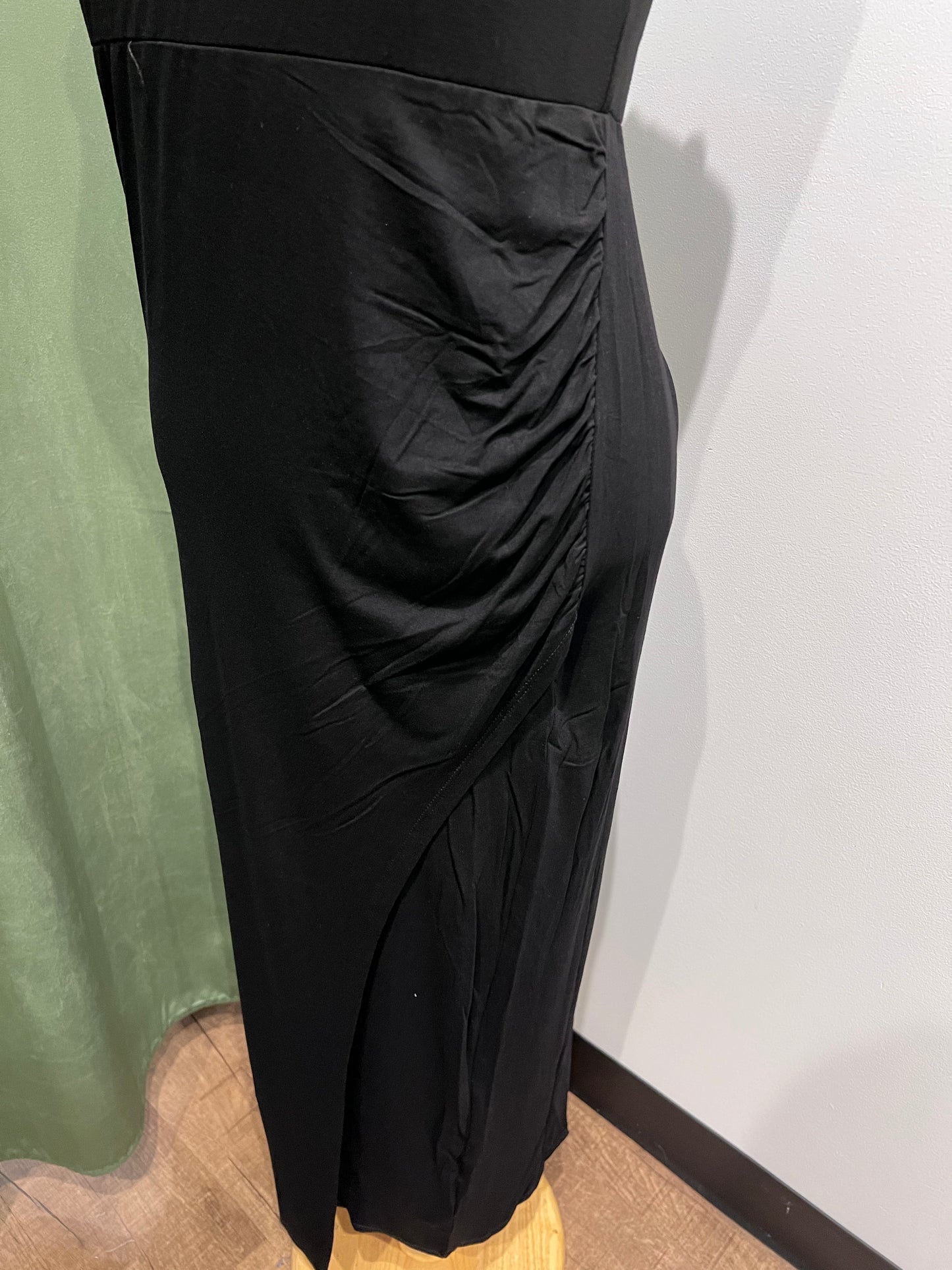 Black knit dress