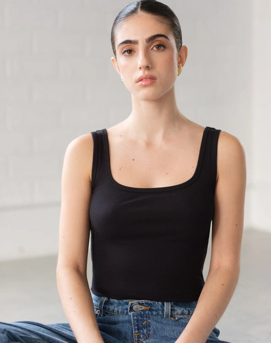 Fitted Bodysuit Square Neck