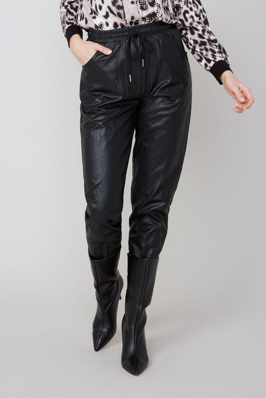 Woven Leather Pant