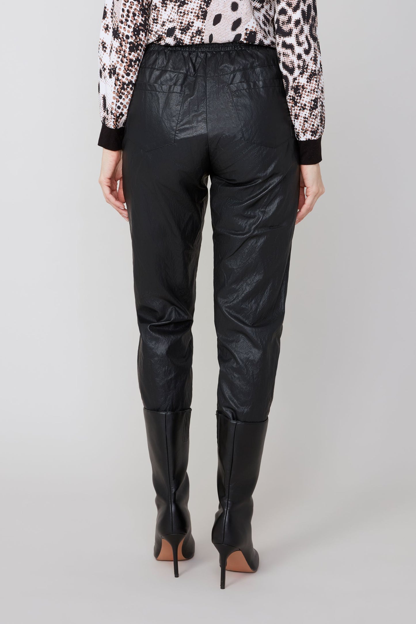 Woven Leather Pant