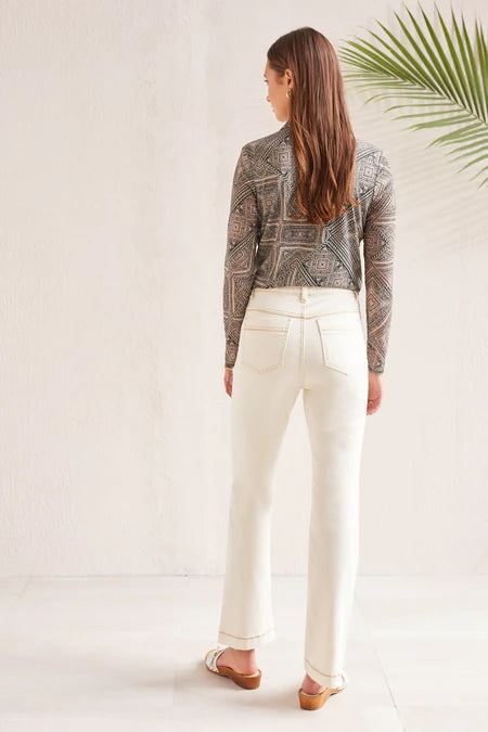 Tribal Micro Flare Button Fly Jeans